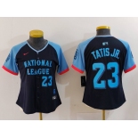 Women's San Diego Padres #23 Fernando Tatis Jr Number Navy 2024 All Star Limited Stitched Jersey