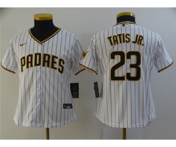 Women's San Diego Padres #23 Fernando Tatis Jr. Replica White Nike Jersey