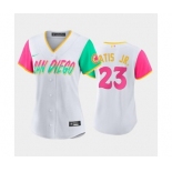 Women's San Diego Padres #23 Fernando Tatis Jr. White 2022 City Connect Cool Base Stitched Baseball Jersey