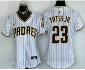 Women's San Diego Padres #23 Fernando Tatis Jr White Limited Cool Base Jersey