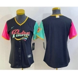 Women's San Diego Padres Blank Black 2022 City Connect Cool Base Stitched Jersey