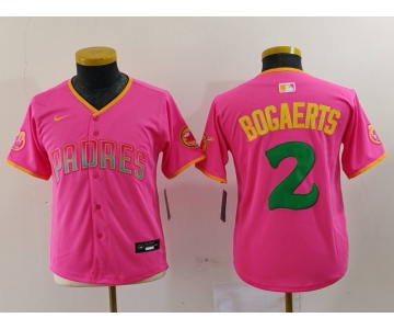 Youth San Diego Padres #2 Xander Bogaerts Pink Fashion Baseball Jersey