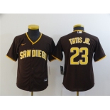 Youth San Diego Padres #23 Fernando Tatis Jr. Alternate Replica Brown Nike Jersey