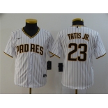 Youth San Diego Padres #23 Fernando Tatis Jr. Alternate Replica White Nike Jersey