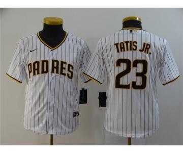 Youth San Diego Padres #23 Fernando Tatis Jr. Alternate Replica White Nike Jersey