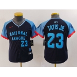 Youth San Diego Padres #23 Fernando Tatis Jr Number Navy 2024 All Star Limited Stitched Jersey