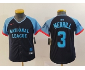 Youth San Diego Padres #3 Jackson Merrill Navy 2024 All Star Limited Stitched Jersey