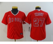 Women's Nike Majestic Los Angeles Angels of Anaheim #27 Mike Trout Red Home MLB Jersey