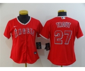 Youth Nike Majestic Los Angeles Angels of Anaheim #27 Mike Trout Red Home MLB Jersey