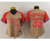 Women's Baltimore Orioles #35 Adley Rutschman Number Cream 2024 All Star Limited Stitched Jersey