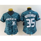 Women's Baltimore Orioles #35 Adley Rutschman Teal 2023 All Star Cool Base Stitched Baseball Jersey