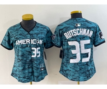 Women's Baltimore Orioles #35 Adley Rutschman Teal 2023 All Star Cool Base Stitched Baseball Jersey