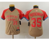 Youth Baltimore Orioles #35 Adley Rutschman Number Cream 2024 All Star Limited Stitched Jersey