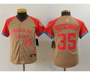 Youth Baltimore Orioles #35 Adley Rutschman Number Cream 2024 All Star Limited Stitched Jersey