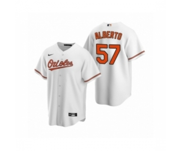 Youth Baltimore Orioles #57 Hanser Alberto Nike White 2020 Replica Home Jersey