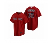 Women's Boston Red Sox #15 Dustin Pedroia Nike Red Replica Alternate Jersey