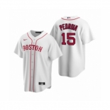 Women's Boston Red Sox #15 Dustin Pedroia Nike White Replica Alternate Jersey