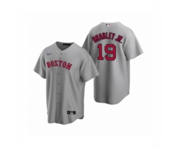 Women's Boston Red Sox #19 Jackie Bradley Jr. Nike Gray Replica Road Jersey