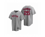 Women's Boston Red Sox #25 Kevin Plawecki Nike Gray Replica Road Jersey