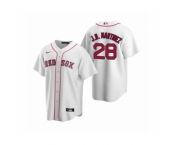 Women's Boston Red Sox #28 J.D. Martinez Nike White Replica Home Jersey