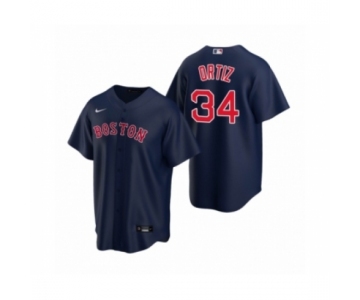 Women's Boston Red Sox #34 David Ortiz Nike Navy Replica Alternate Jersey