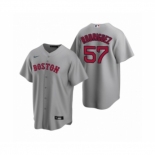 Women's Boston Red Sox #57 Eduardo Rodriguez Nike Gray Replica Road Jersey