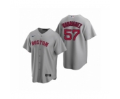 Women's Boston Red Sox #57 Eduardo Rodriguez Nike Gray Replica Road Jersey