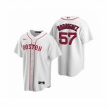 Women's Boston Red Sox #57 Eduardo Rodriguez Nike White Replica Alternate Jersey