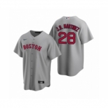 Youth Boston Red Sox #28 J.D. Martinez Nike Gray Replica Road Jersey