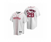 Youth Boston Red Sox #28 J.D. Martinez Nike White Replica Alternate Jersey