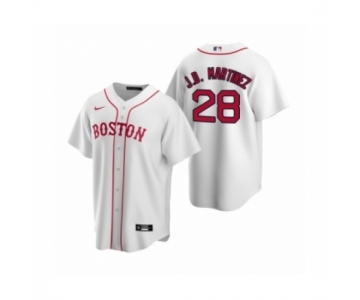 Youth Boston Red Sox #28 J.D. Martinez Nike White Replica Alternate Jersey