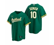 Men's Nike Oakland Athletics #10 Marcus Semien Green Alternate Stitched Baseball Jersey