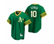 Men's Nike Oakland Athletics #10 Marcus Semien Kelly Green Cooperstown Collection Road Stitched Baseball Jersey