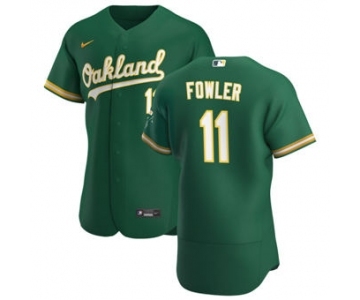 Men's Nike Oakland Athletics #11 Dustin Fowler Kelly Green Alternate 2020 Authentic Player Baseball Jersey