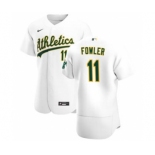 Men's Nike Oakland Athletics #11 Dustin Fowler White Home 2020 Authentic Player Baseball Jersey