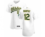 Men's Nike Oakland Athletics #12 Sean Murphy White Home 2020 Authentic Player Baseball Jersey