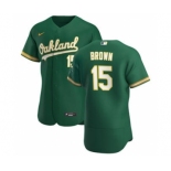 Men's Nike Oakland Athletics #15 Seth Brown Kelly Green Alternate 2020 Authentic Player Baseball Jersey