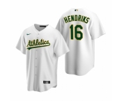 Men's Nike Oakland Athletics #16 Liam Hendriks White Home Stitched Baseball Jersey