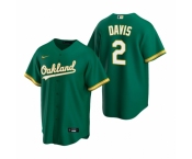 Men's Nike Oakland Athletics #2 Khris Davis Green Alternate Stitched Baseball Jersey