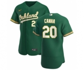 Men's Nike Oakland Athletics #20 Mark Canha Kelly Green Alternate 2020 Authentic Player Baseball Jersey