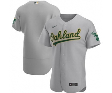 Men's Nike Oakland Athletics 2020 Gray Road Authentic Official Team Baseball Jersey