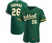 Men's Nike Oakland Athletics #26 Matt Chapman Kelly Green Alternate 2020 Authentic Player Baseball Jersey