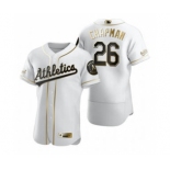 Men's Nike Oakland Athletics #26 Matt Chapman White 2020 Authentic Golden Edition Baseball Jersey