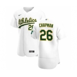 Men's Nike Oakland Athletics #26 Matt Chapman White Home 2020 Authentic Player Baseball Jersey