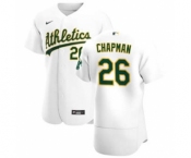 Men's Nike Oakland Athletics #26 Matt Chapman White Home 2020 Authentic Player Baseball Jersey