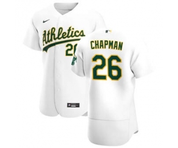 Men's Nike Oakland Athletics #26 Matt Chapman White Home 2020 Authentic Player Baseball Jersey