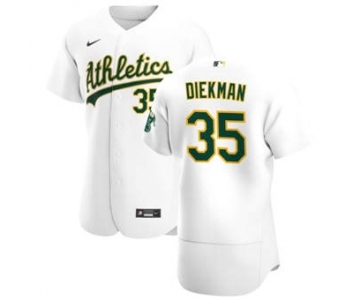 Men's Nike Oakland Athletics #35 Jake Diekman White Home 2020 Authentic Player Baseball Jersey