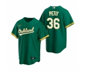 Men's Nike Oakland Athletics #36 Yusmeiro Petit Green Alternate Stitched Baseball Jersey