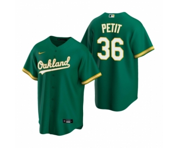 Men's Nike Oakland Athletics #36 Yusmeiro Petit Green Alternate Stitched Baseball Jersey