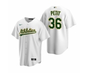 Men's Nike Oakland Athletics #36 Yusmeiro Petit White Home Stitched Baseball Jersey